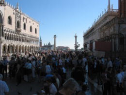 You can't get away from it - crowds will always form outside Venice's most popular sights. The Doge's Palace being the first on the list.
